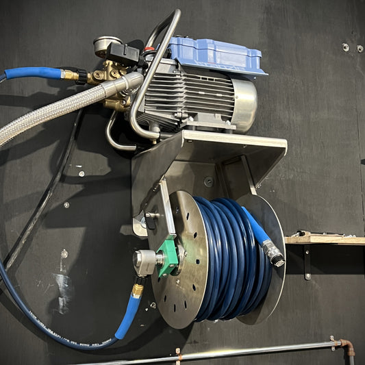 Stainless Steel Pressure Washer Hose reel & shelf